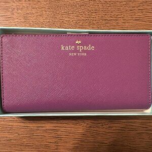 Brand New with tags - Kate Spade Wallet in a box - Purple